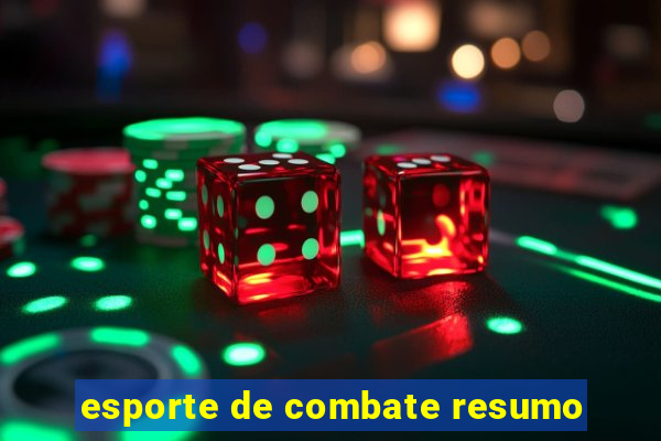 esporte de combate resumo